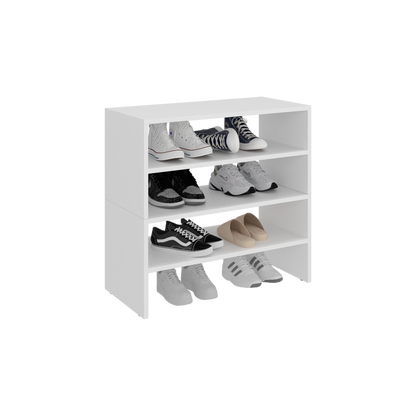 Modulo Zapatero Z-72 Apilable Cuatro Niveles, Blanco