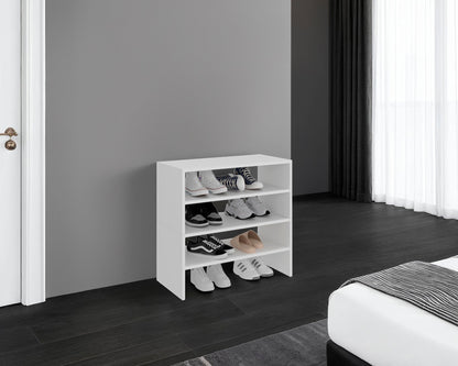 Modulo Zapatero Z-72 Apilable Cuatro Niveles, Blanco