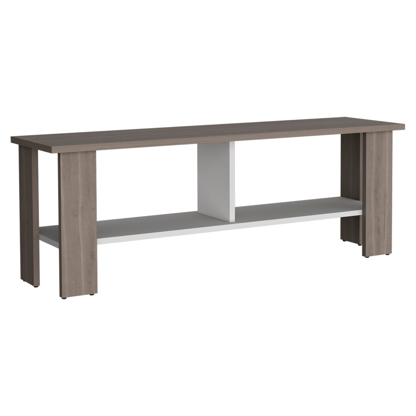 Rack Tv, Bardolino Y Blanco, Con Capacidad Para Televisor De 50 Pulgadas