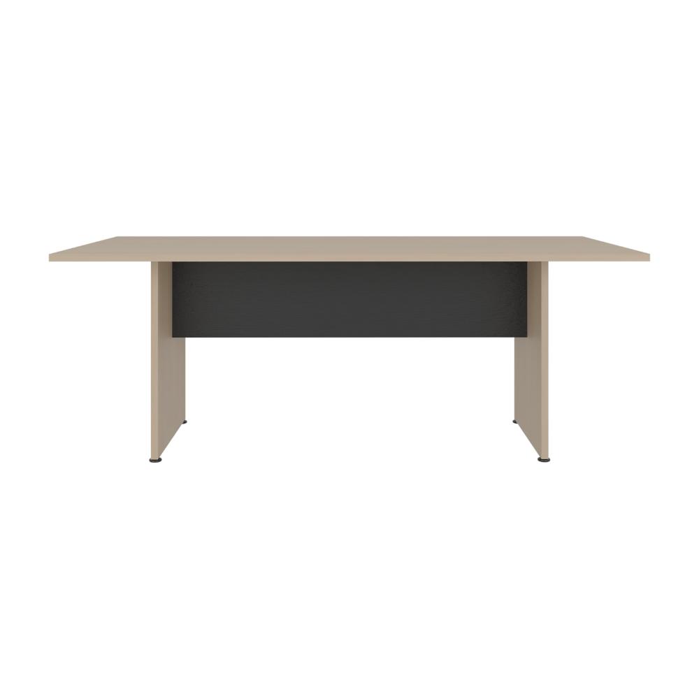 Mesa De Reunion Rectangular M 200 Home Office, Negro Soft y Cartagena