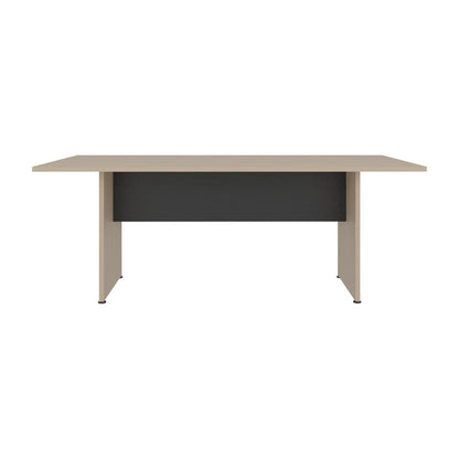 Mesa De Reunion Rectangular M 200 Home Office, Negro Soft y Cartagena