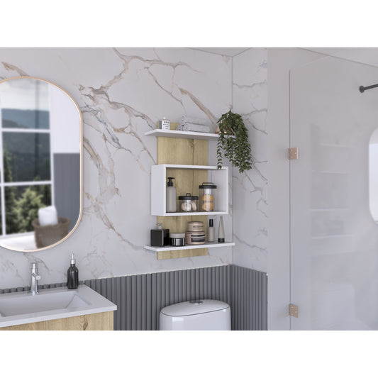 Repisa Organizadora De Baño Massana, Duna Y Blanco