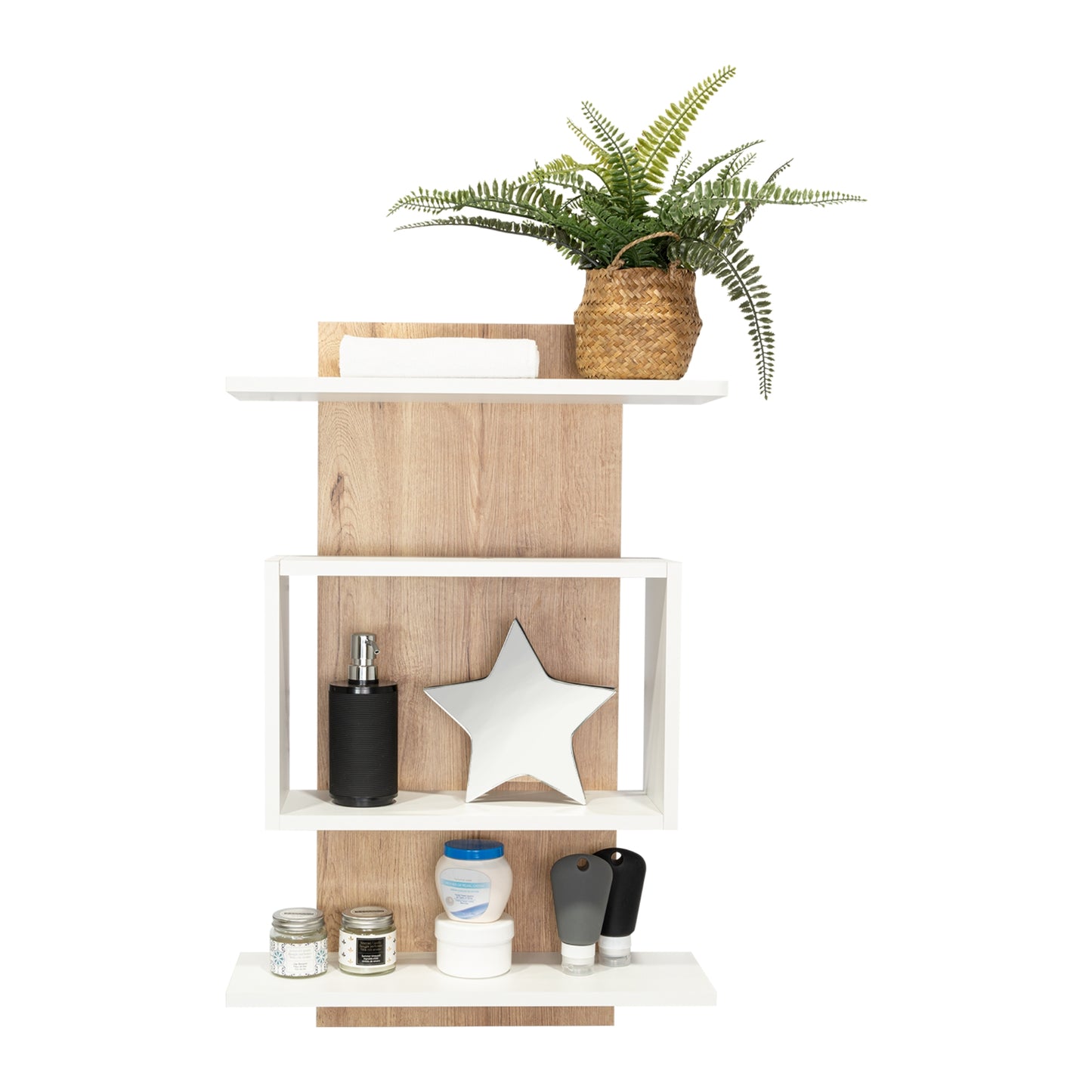 Repisa Organizadora De Baño Massana, Duna Y Blanco
