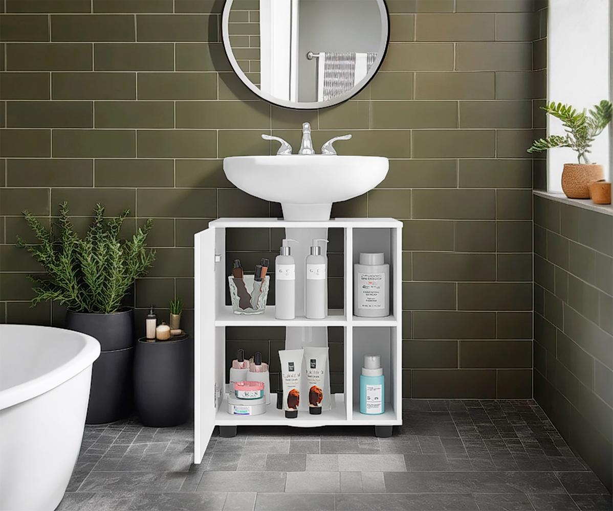 Mueble Para Lavamanos Pascuale, Una Puerta - Blanco