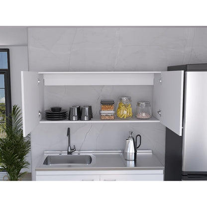 Mueble Superior Cocina Napoles 120 Cm, Blanco, con Gran Capacidad de Almacenamiento