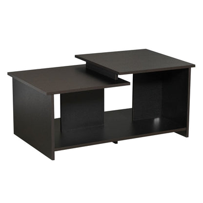 Mesa de Centro Wema Negro, con variedad de entrepaños