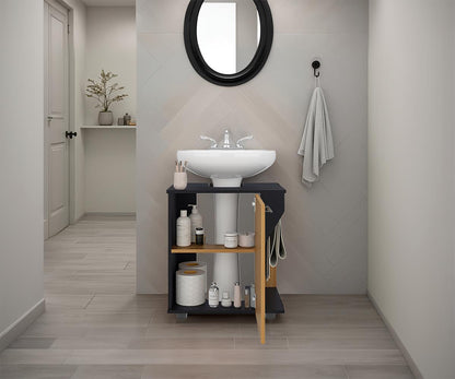 Mueble Para Lavamanos Phillips Una Puerta Wengue Y Fresno