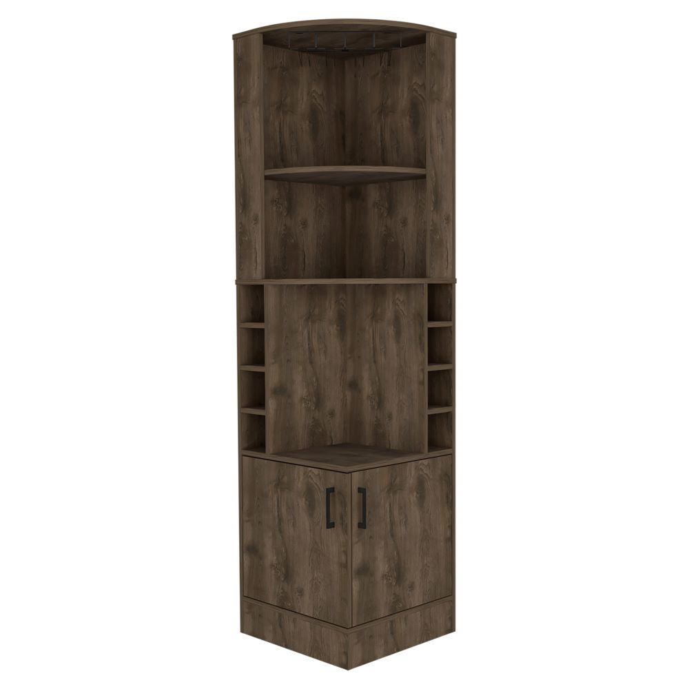Mueble Bar Esquinero Andorra Color Bellota Para Sala De Estar