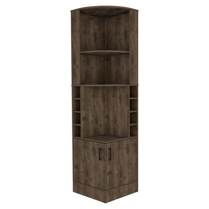 Mueble Bar Esquinero Andorra Color Bellota Para Sala De Estar