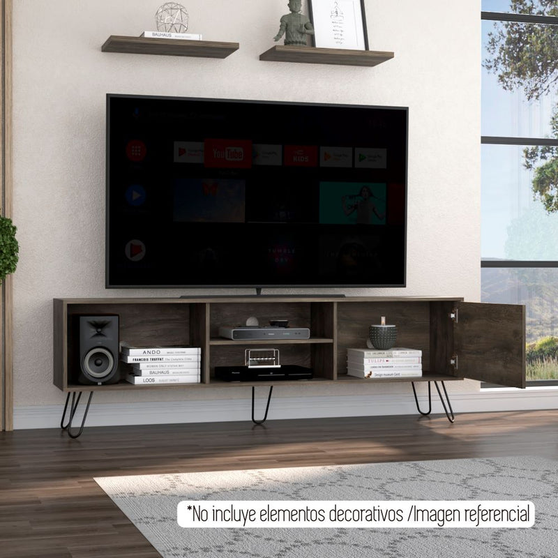 Mueble Para TV Modelo Andorra Color Bellota Para Sala De Estar