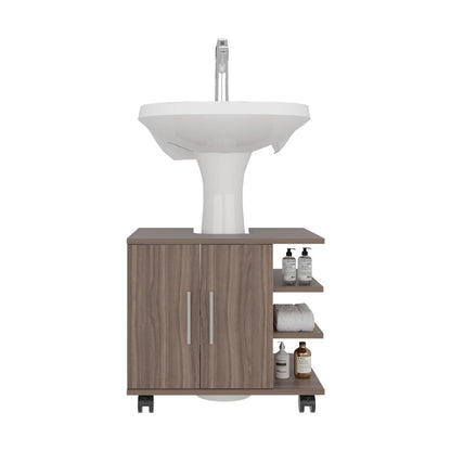 Optimizador Lavamanos Bath 300 Dos Puertas,  Avellana y Blanco