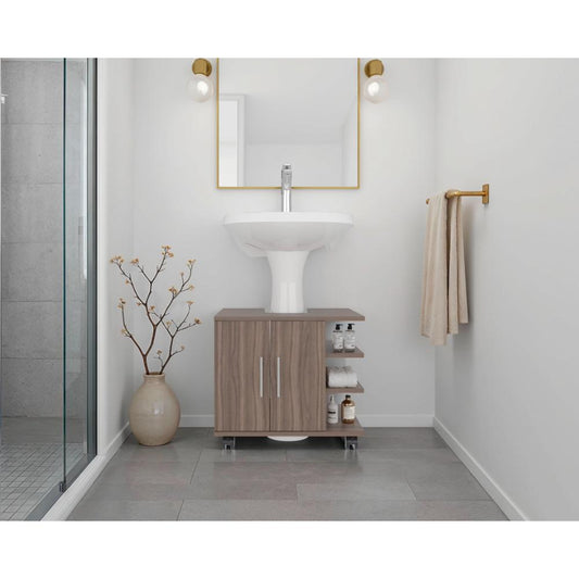 Optimizador Lavamanos Bath 300 Dos Puertas,  Avellana y Blanco