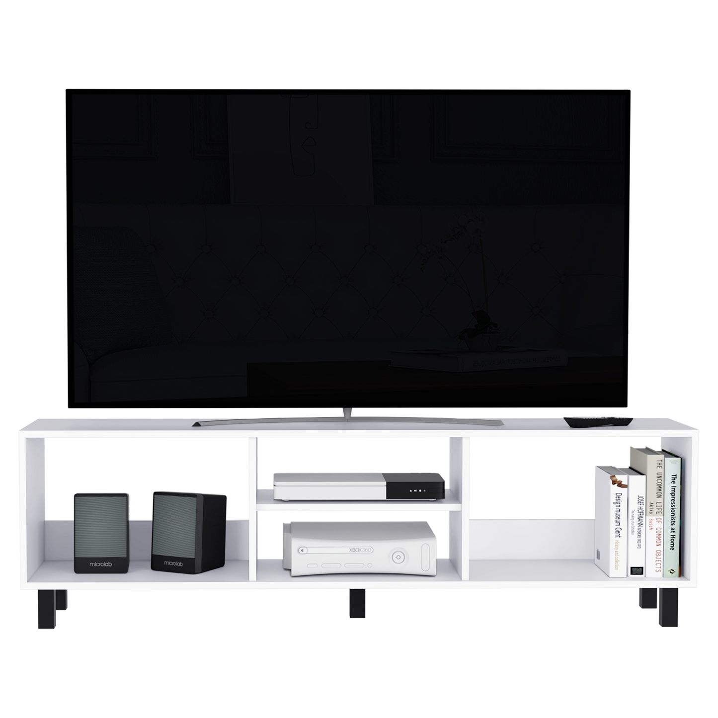 Mesa Para Tv Tunez, Blanco Duqueza, Para Televisor Hasta 70 Pulgadas