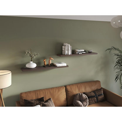 Repisa Flotante Shelf 120, Chocolate, con espacio para colocar objetos decorativos