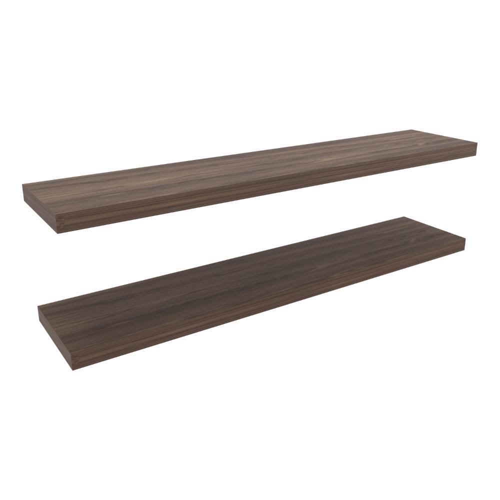 Repisa Flotante Shelf 120, Chocolate, con espacio para colocar objetos decorativos