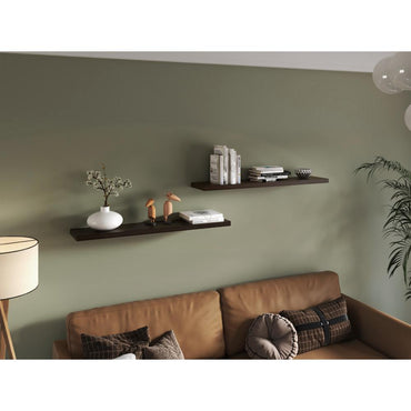 Repisa Flotante Shelf 120, Caoba, con espacio para colocar objetos decorativos