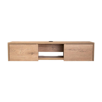 Rack Para Tv Flotante Gleid, Macadamia, con Dos Puertas Abatibles