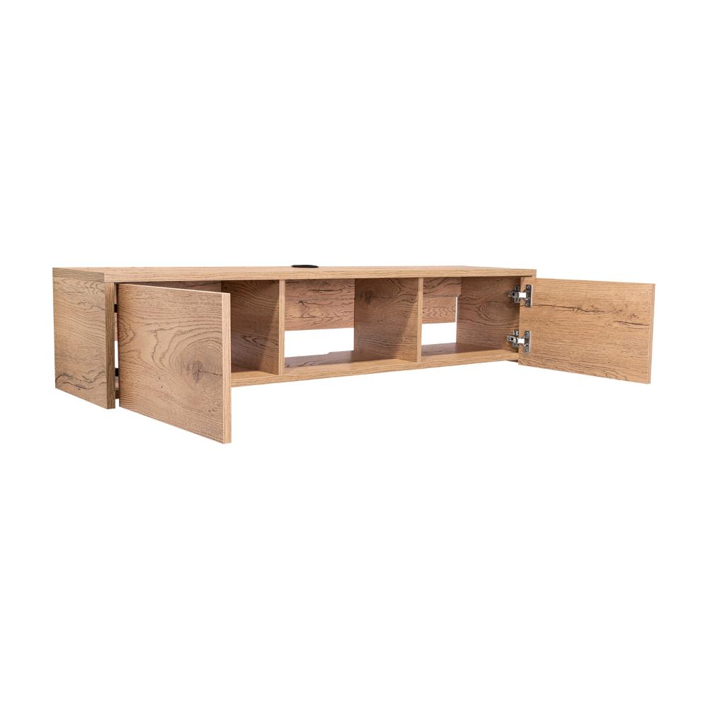 Rack Para Tv Flotante Gleid, Macadamia, con Dos Puertas Abatibles