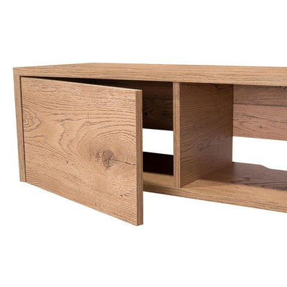 Rack Para Tv Flotante Gleid, Macadamia, con Dos Puertas Abatibles