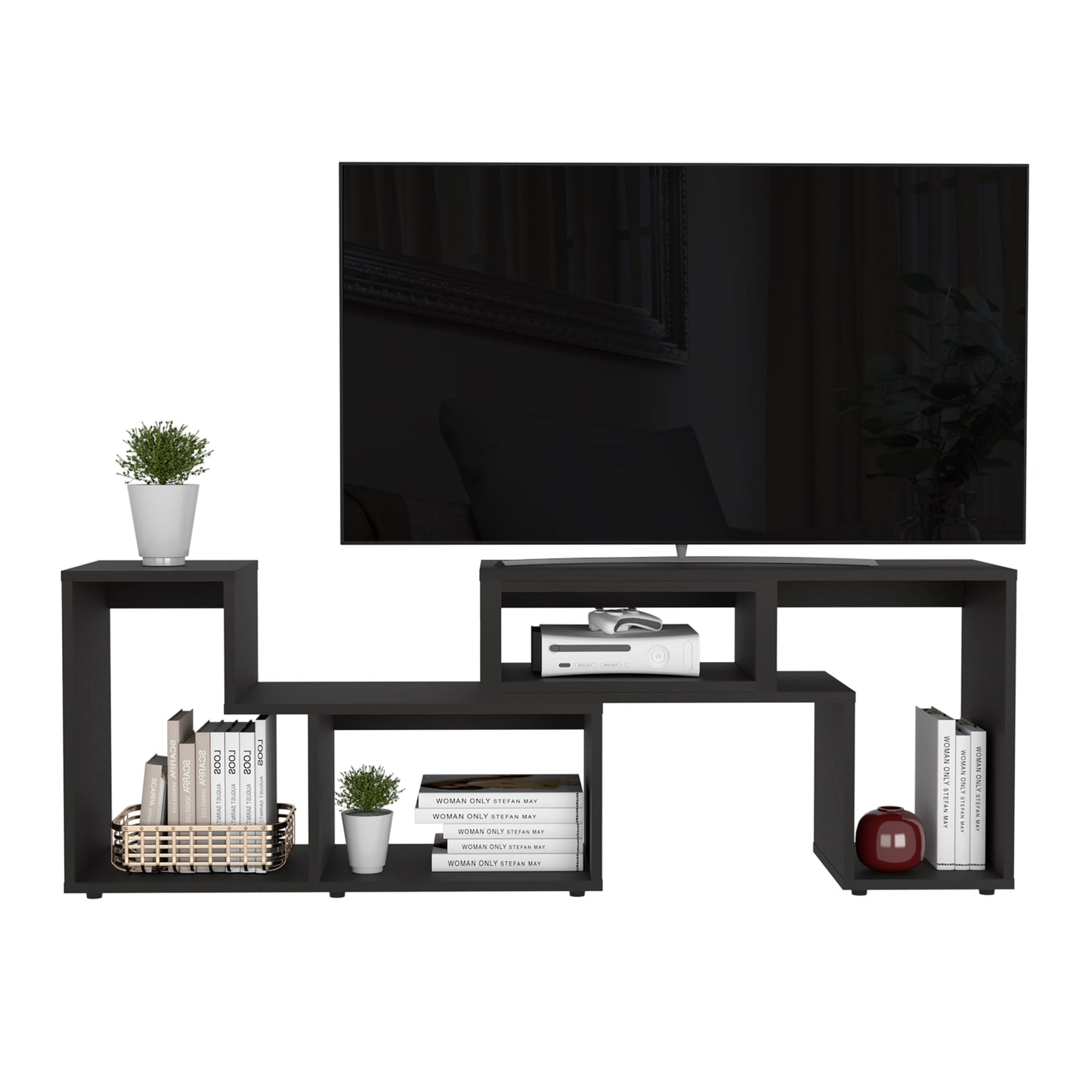 Rack Para Tv Ascher, Wengue, con Espacio Para Televisor de 40 Pulgadas Hc