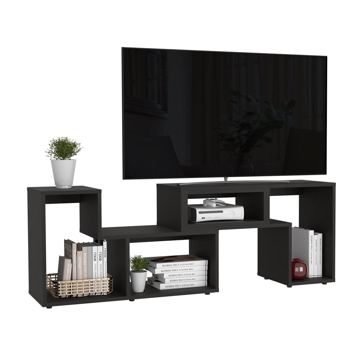 Rack Para Tv Ascher, Wengue, con Espacio Para Televisor de 40 Pulgadas Hc
