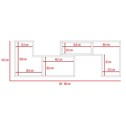 Rack Para Tv Ascher, Wengue, con Espacio Para Televisor de 40 Pulgadas Hc