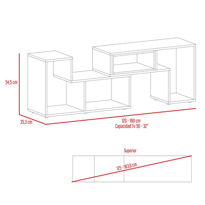 Rack Para Tv Ascher, Wengue, con Espacio Para Televisor de 40 Pulgadas Hc