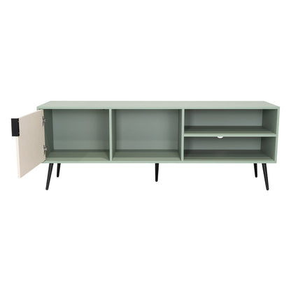Rack Tv65 Vulcan Una Puerta, Agave Y Toquilla