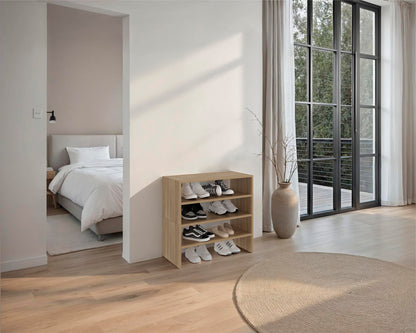 Modulo Zapatero Z-72 Apilable Cuatro Niveles, Fresno
