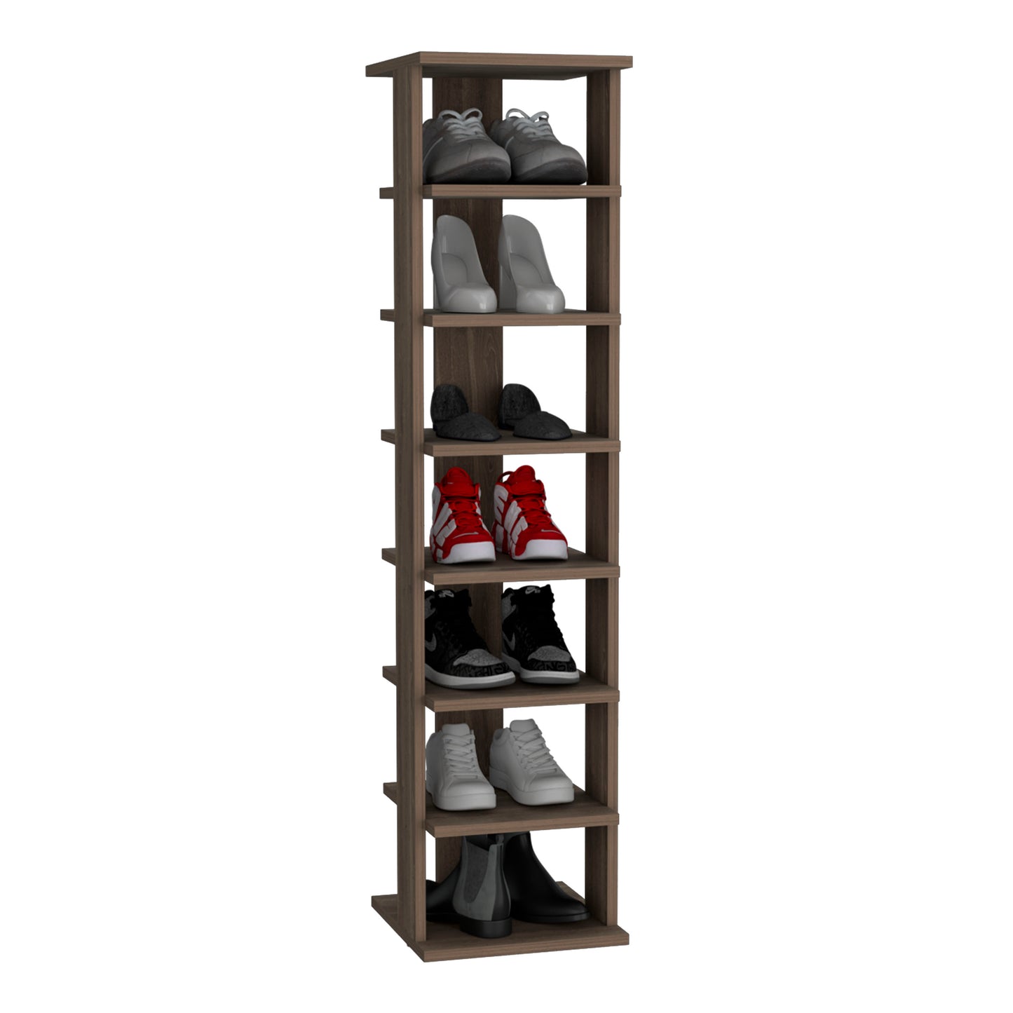 Zapatero Alto Apilable, Milan , Con Siete Entrepaños