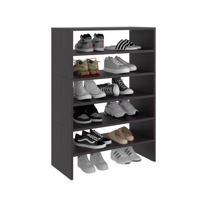 Modulo Zapatero Z-72 Apilable Seis Niveles, Negro