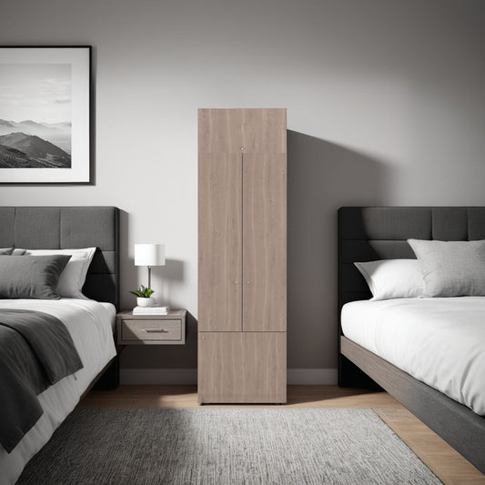 Combo Closet H-200 Tres Puertas, Almacenamiento, Colgado, Color Bardolino