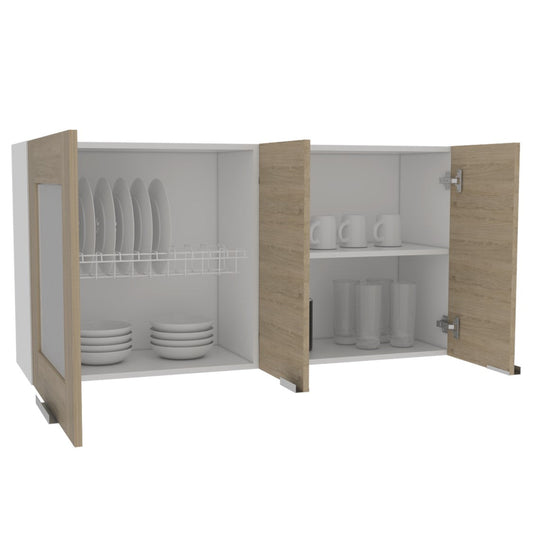 Mueble Superior Fendi Color Rovere y Blanco Para Cocina