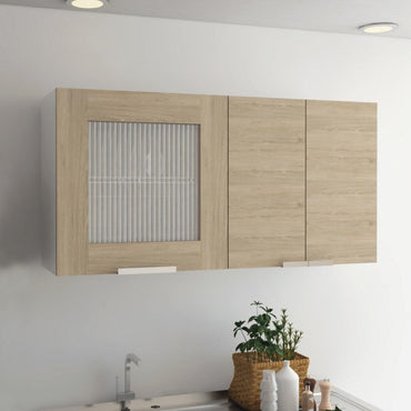 Mueble Superior Fendi Color Rovere y Blanco Para Cocina