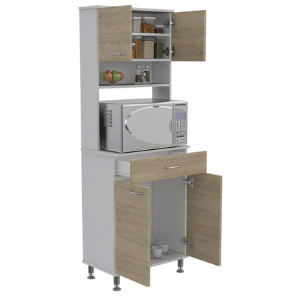 Mueble de Cocina Kitchen Color Blanco y Rovere Para Cocina