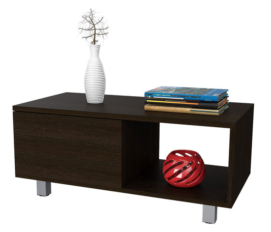 Mesa de Centro Torence Color Wengue Negro Para Sala De Estar