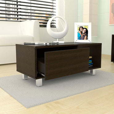 Mesa de Centro Torence Color Wengue Negro Para Sala De Estar