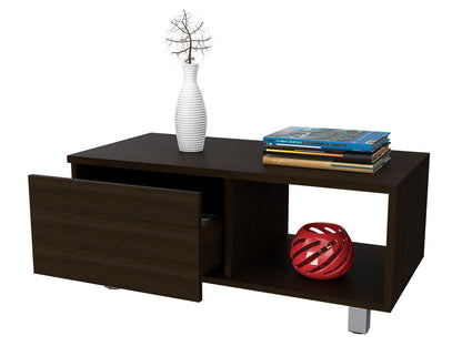 Mesa de Centro Torence Color Wengue Negro Para Sala De Estar