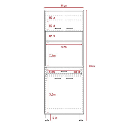 Mueble de Cocina Kitchen Color Blanco y Rovere Para Cocina