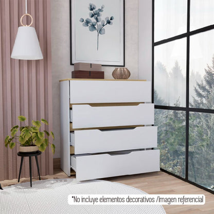 Cómoda Z Color Blanco y Duna Para Dormitorio