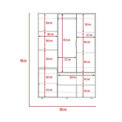 Closet Sleep S Color 178 Duna y Blanco Para Dormitorio