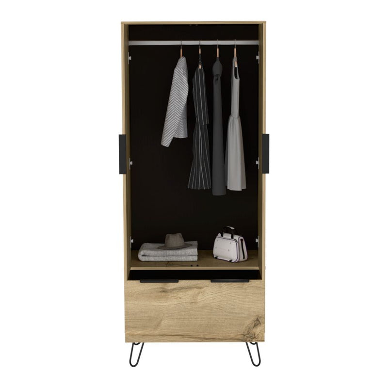 Closet Concept D Color Duna y Wengue Para Dormitorio