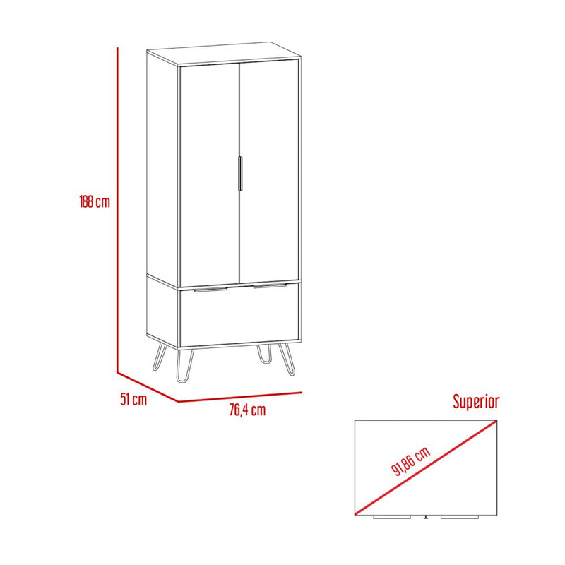 Closet Concept D Color Duna y Wengue Para Dormitorio