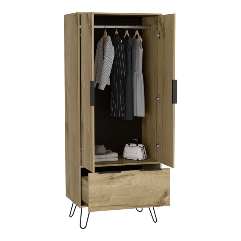 Closet Concept D Color Duna y Wengue Para Dormitorio