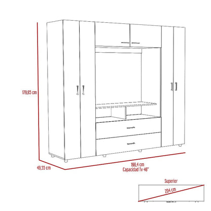 Closet Manila Z Color 200 Wengue Para Dormitorio