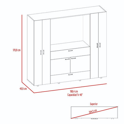 Closet Manila Z Color Wengue Para Dormitorio