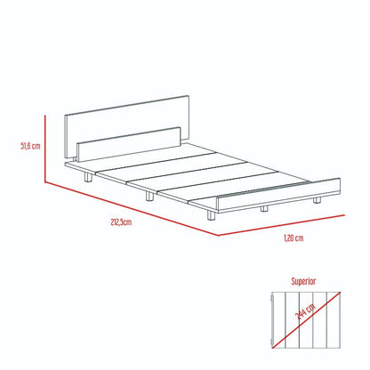 Base Cama Kaia Color Wengue y Miel Para Dormitorio