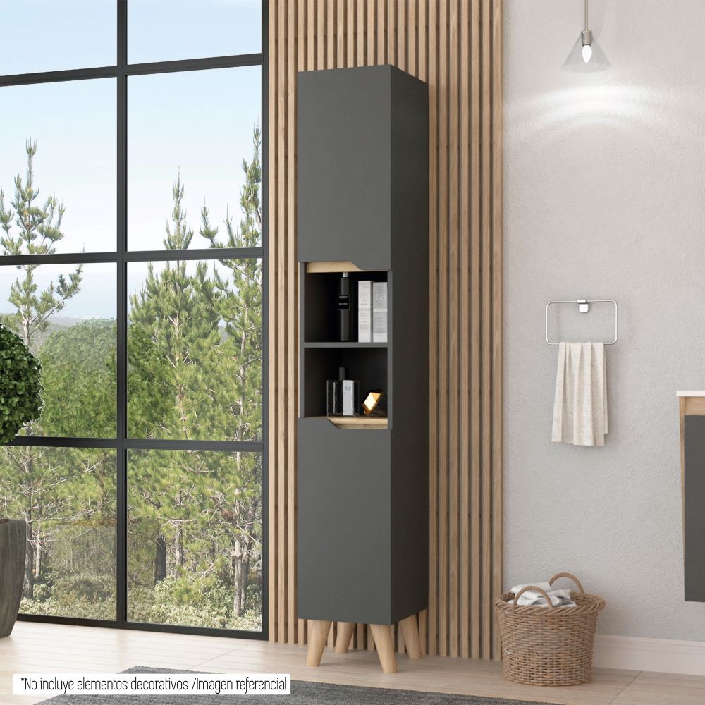 Columna para Baño Modelo Laurent Color Plomo y Duna Para Baño