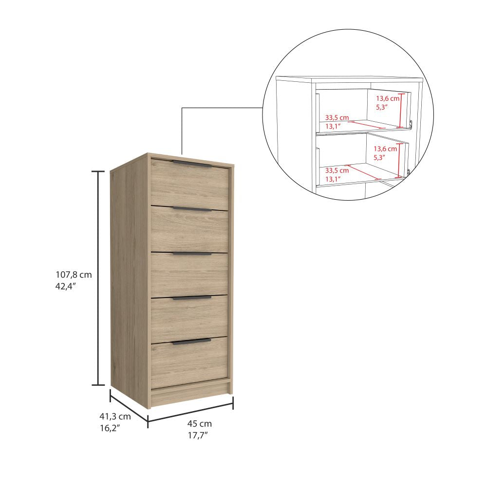 Cómoda Kaia Color Rovere Para Dormitorio