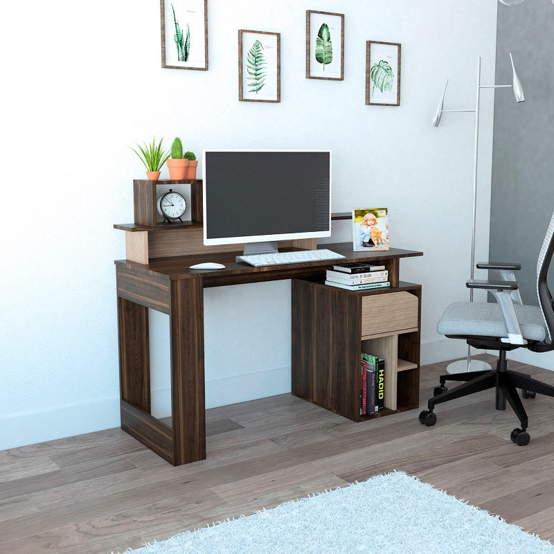 Escritorio Office Color Habano y Miel Para Oficina